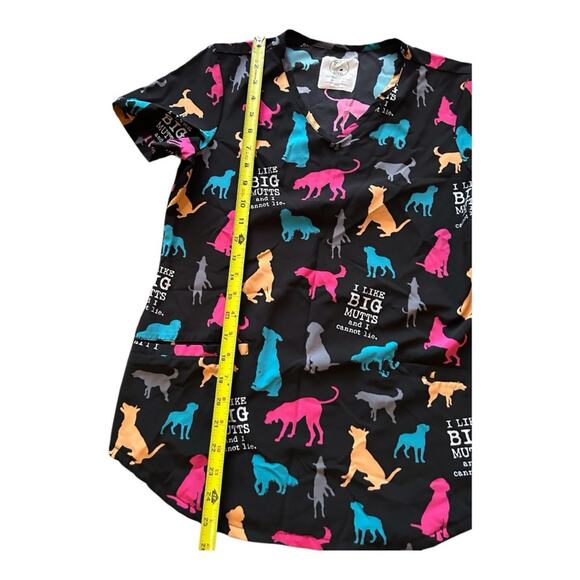 Cherokee Prints Women Medical Scrubs Top V-Neck Dog Lover top XS - Picture 6 of 8